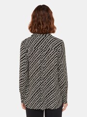 Whistles Black Diagonal Ripple Print Shirt - Image 4 of 5