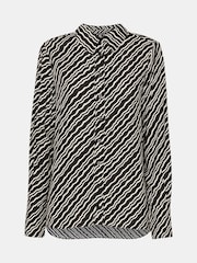 Whistles Black Diagonal Ripple Print Shirt - Image 5 of 5