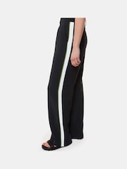 Whistles Black Crepe Side Stripe Trousers - Image 3 of 5