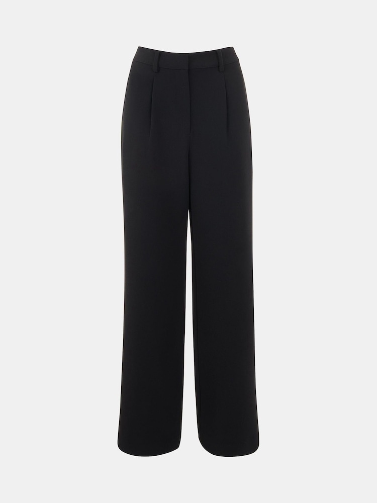 Whistles Black Crepe Side Stripe Trousers - Image 5 of 5