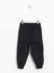 River Island Black Mini Boys Tech Cargo Trousers - Image 2 of 4