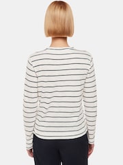 Whistles Stripe Crew Neck Pocket 100% Cotton Top - Imagen 2 de 5