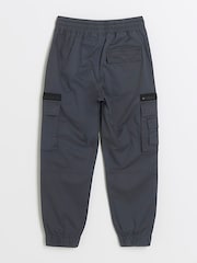 River Island Grey Boys Tech Cargo Trousers - Image 2 of 4