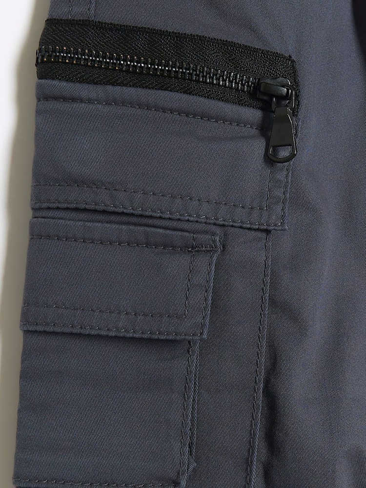 River Island Grey Boys Tech Cargo Trousers - Image 4 of 4 River Island Grey Boys Tech Cargo Trousers - Image 4 of 4