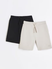 River Island – Marl – Multipack Jersey-Shorts aus 100 % Baumwolle für Jungen - Bild 1 von 3