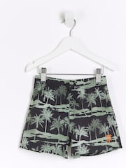 River Island Black Boys Palm Print Swim Short - Image 2 of 4