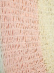 River Island Pink Girls 100% Cotton Ombre Mirror Trim Dress - Image 4 of 4