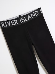 River Island Black Girls Deep Waistband 100% Cotton Leggings 5 Pack - Image 2 of 3