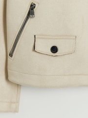 River Island Mädchen Bikerjacke aus Veloursleder - Bild 3 von 4