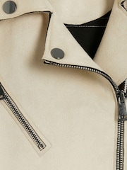 River Island Mädchen Bikerjacke aus Veloursleder - Bild 4 von 4