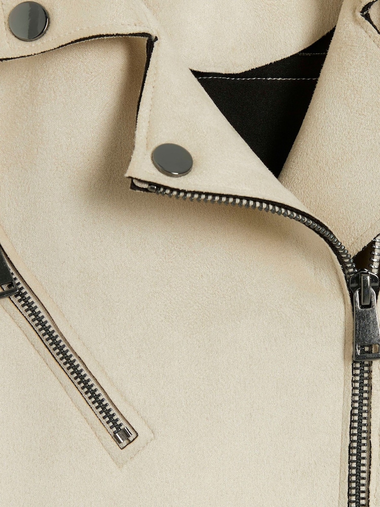 River Island Mädchen Bikerjacke aus Veloursleder - Bild 4 von 4