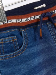 River Island Blue Boys Ribbed Waistband 100% Cotton Jeans - Image 3 of 5