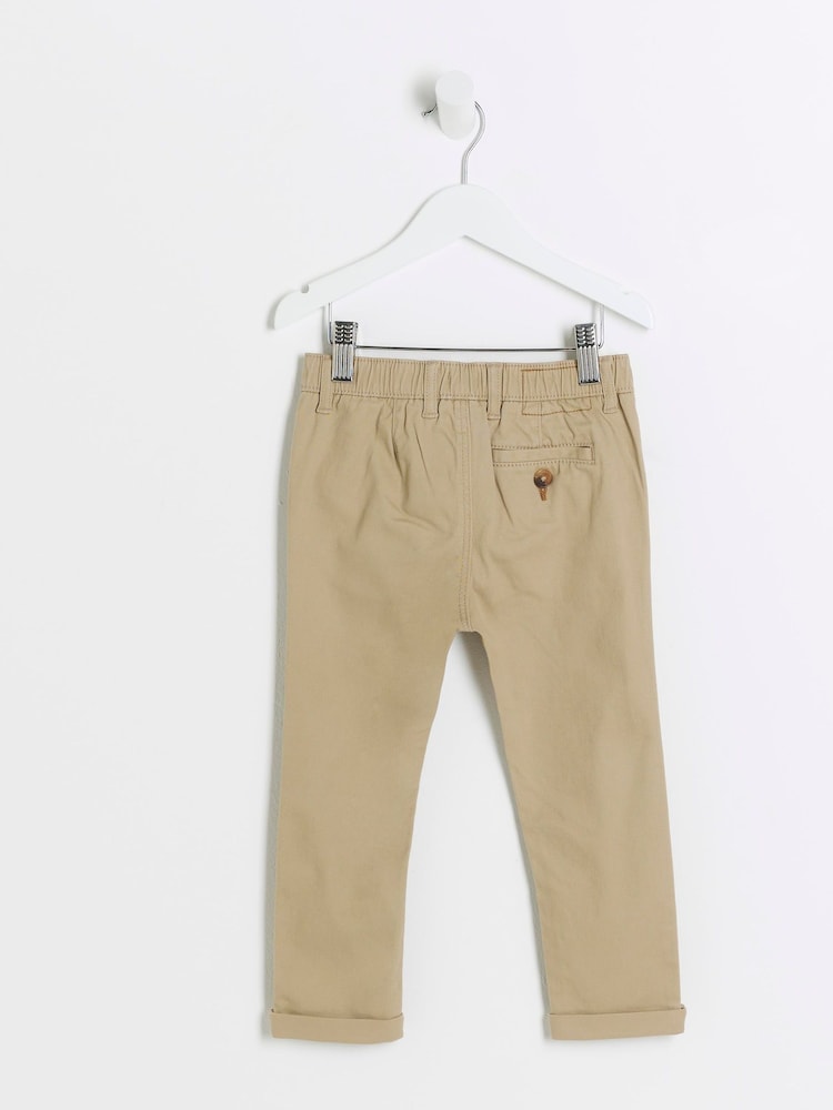 River Island Brown Boys 100% Cotton Chinos Trousers - Image 2 of 4 River Island Brown Boys 100% Cotton Chinos Trousers - Image 2 of 4