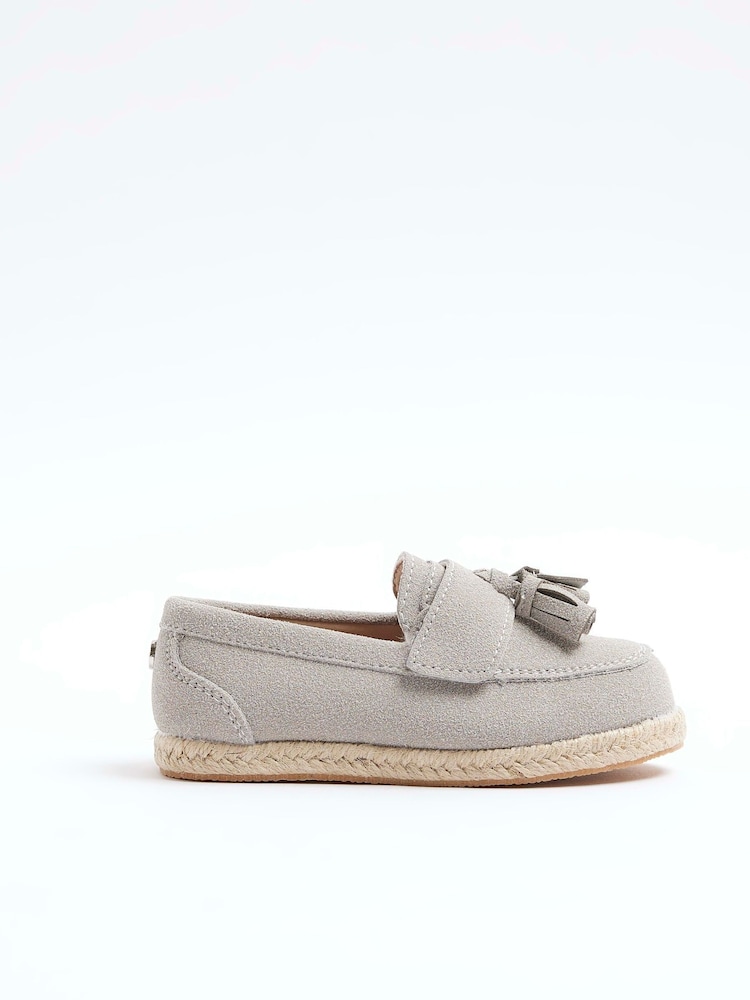 River Island Grey Boys Espadrille Loafers - Image 1 of 5