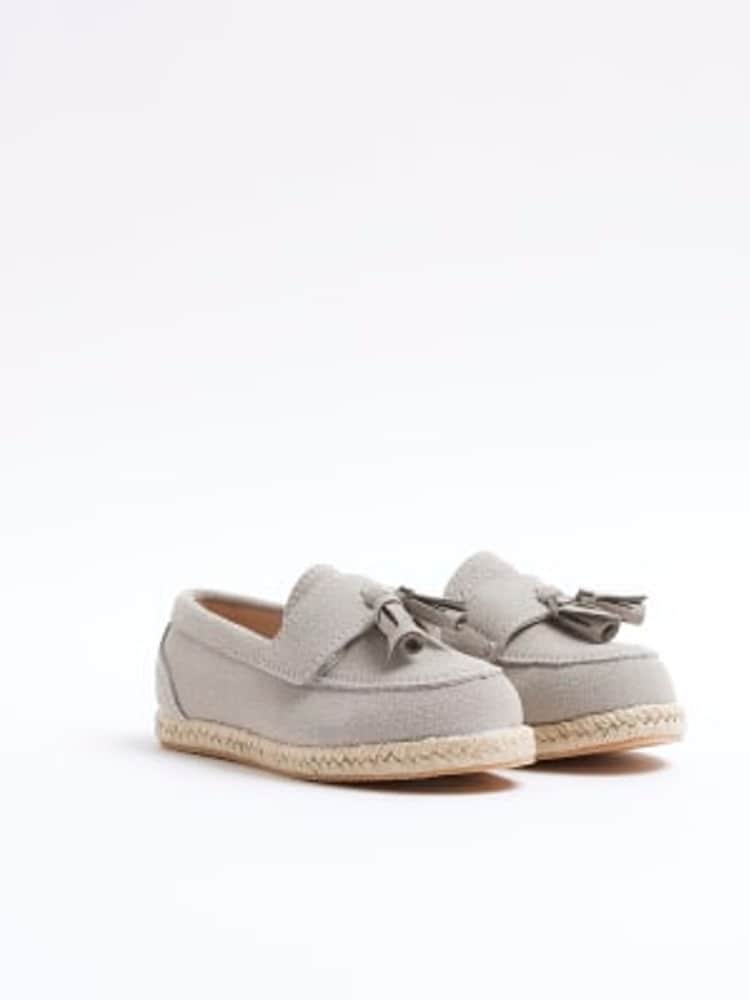 River Island Grey Boys Espadrille Loafers - Image 2 of 5 River Island Grey Boys Espadrille Loafers - Image 2 of 5
