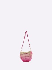 River Island Pink Girls Raffia Ombre Cross-body Bag - Image 1 of 4