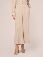 Adrianna Papell Natural Full Wide Leg Utility Trousers With Slash Pockets - Image 1 of 7
