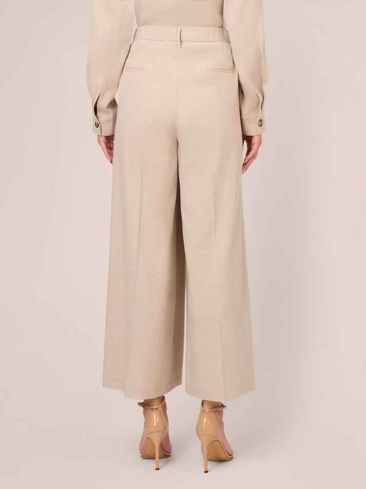 Adrianna Papell Natural Full Wide Leg Utility Trousers With Slash Pockets - Image 2 of 7