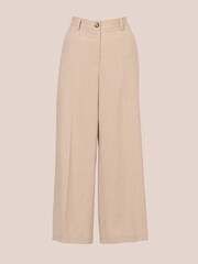 Adrianna Papell Natural Full Wide Leg Utility Trousers With Slash Pockets - Image 5 of 7