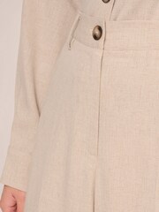 Adrianna Papell Natural Full Wide Leg Utility Trousers With Slash Pockets - Image 6 of 7