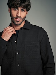 Black Premium Textured Shacket - Image 1 of 7