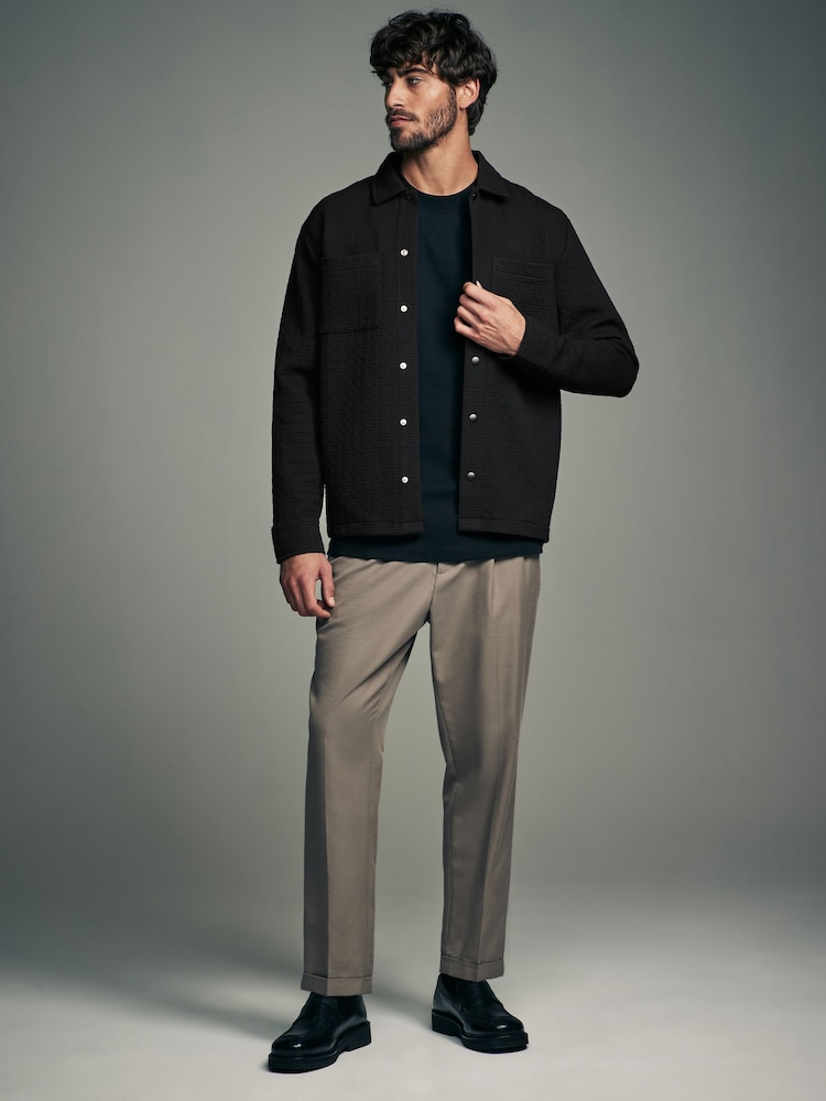 Black Premium Textured Shacket - Image 2 of 7