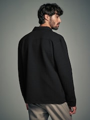 Black Premium Textured Shacket - Image 3 of 7