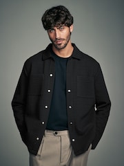 Black Premium Textured Shacket - Image 4 of 7