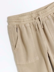 River Island Natural Girls Cuffed Joggers - Image 2 of 3
