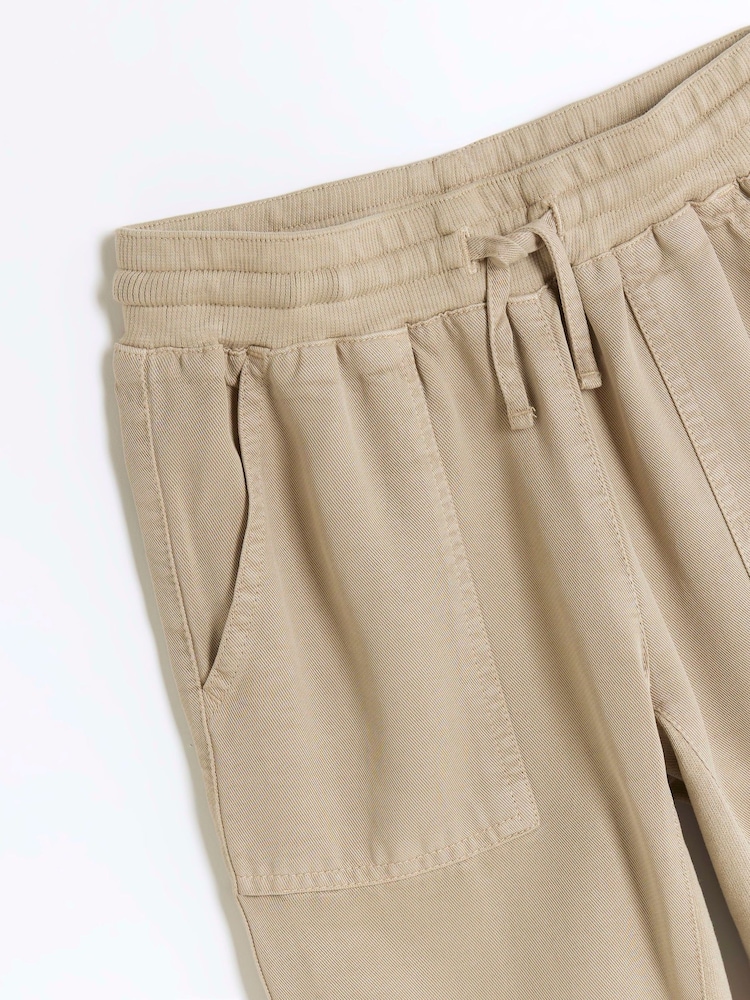 River Island Natural Girls Cuffed Joggers - Image 2 of 3