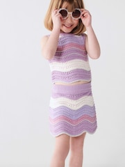 River Island Purple Mini Girls Wave Crochet Set - Image 1 of 3