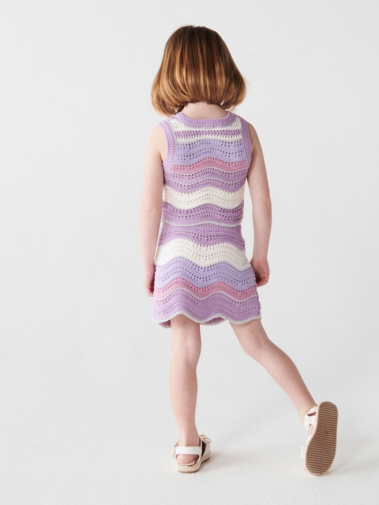 River Island Purple Mini Girls Wave Crochet Set - Image 2 of 3