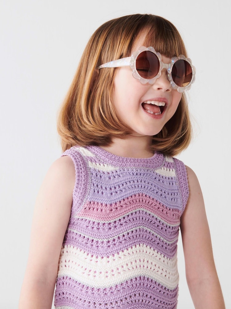 River Island Purple Mini Girls Wave Crochet Set - Image 3 of 3