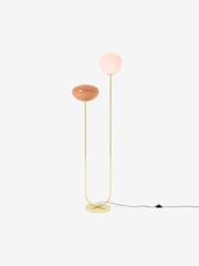 MADE.COM Brass/Pink Adrianne Floor Lamp - Image 2 of 4