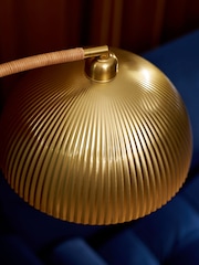 MADE.COM Gold/Bamboo Shell Floor Lamp - Image 6 of 9