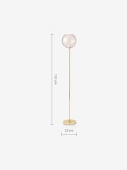 MADE.COM Brass/Pink Ilaria Floor Light - Image 4 of 4