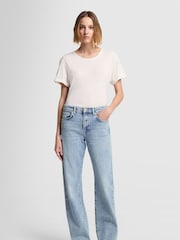 7 For All Mankind Blue Tess Wide Leg Jeans - Image 1 of 6