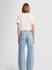 7 For All Mankind Blue Tess Wide Leg Jeans - Image 2 of 6