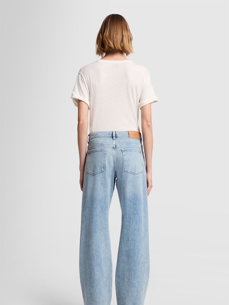7 For All Mankind Blue Tess Wide Leg Jeans - Image 2 of 6