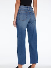 7 For All Mankind Blue The Modern Straight Jeans with Raw Cut - Image 2 of 5