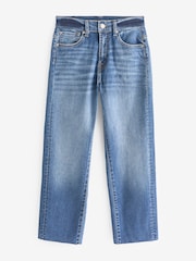 7 For All Mankind Blue The Modern Straight Jeans with Raw Cut - Image 4 of 5