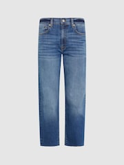 7 For All Mankind Blue The Modern Straight Jeans with Raw Cut - Image 5 of 5