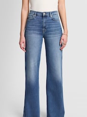 7 For All Mankind Lotta Wide Leg Jeans with Raw Cut - Image 1 of 9
