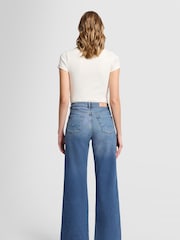 7 For All Mankind Lotta Wide Leg Jeans with Raw Cut - Image 3 of 9