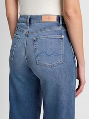 7 For All Mankind Lotta Wide Leg Jeans with Raw Cut - Image 5 of 9