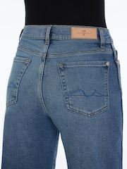 7 For All Mankind Lotta Wide Leg Jeans with Raw Cut - Image 7 of 9