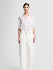 7 For All Mankind Jayne Tapered Mankind White Jeans - Image 1 of 9