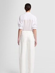 7 For All Mankind Jayne Tapered Mankind White Jeans - Image 2 of 9