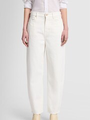 7 For All Mankind Jayne Tapered Mankind White Jeans - Image 4 of 9