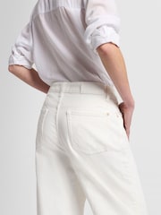 7 For All Mankind Jayne Tapered Mankind White Jeans - Image 7 of 9